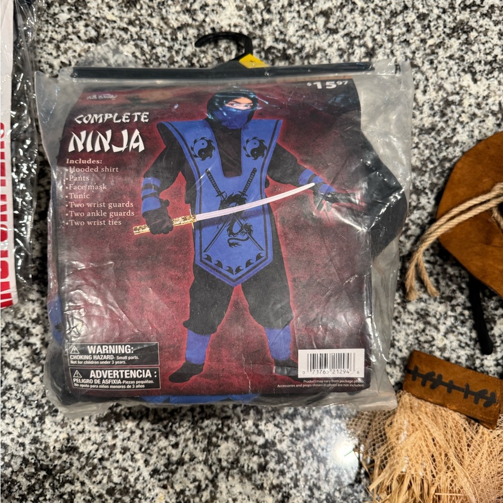 Complete Ninja Kids Costume - Blue and Black